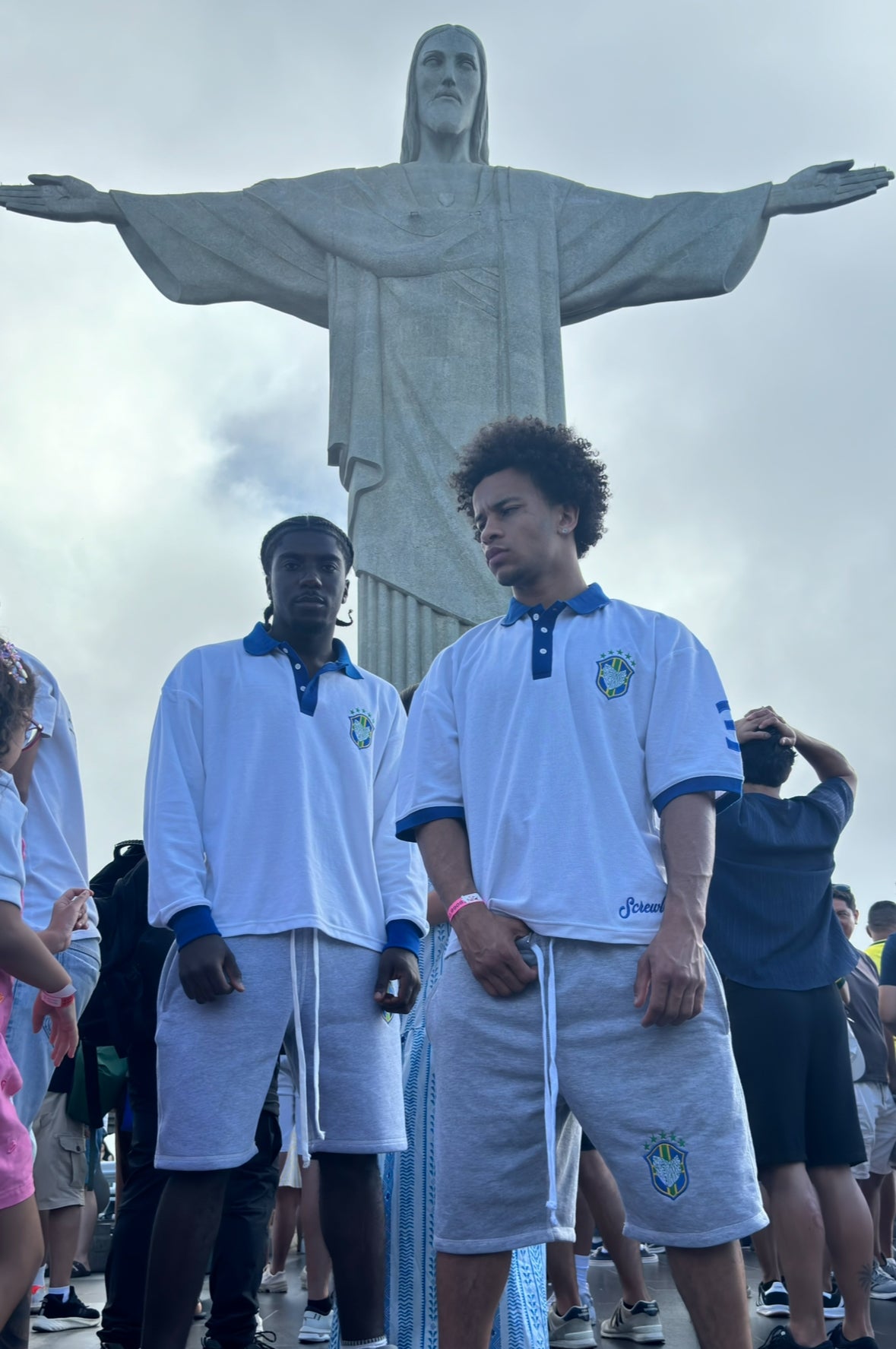 SCREWLOOSE OG BRAZIL POLO TEE - WHITE/BLUE