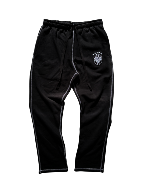 SCREWLOOSE OG BRAZIL REVERSE STITCH JOGGERS - BLACK