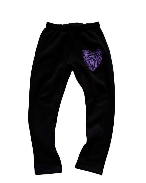SCREWLOOSE APPLIQUÉ EMBROIDERY JOGGER - DARK KNIGHT