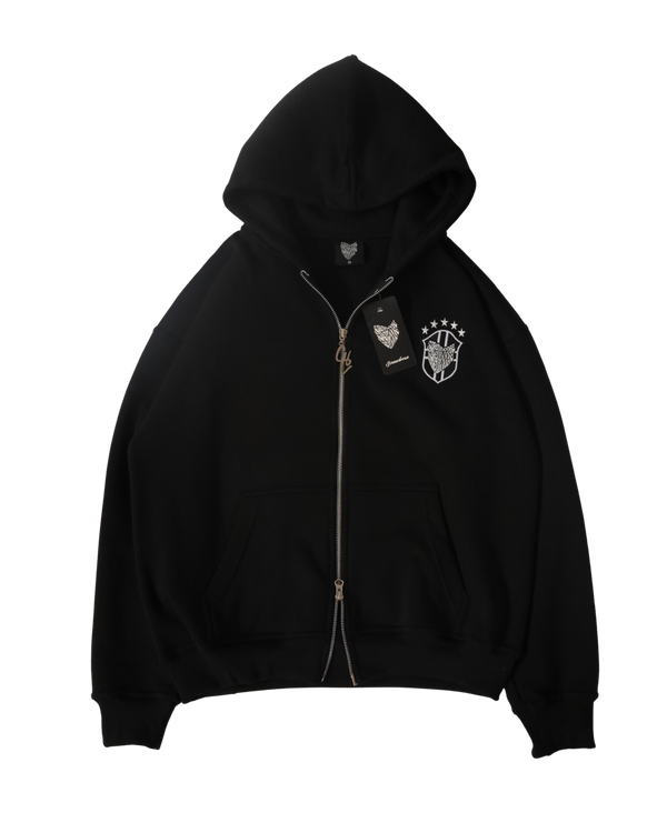 SCREWLOOSE Brazil Zip-Up Hoodie - Black