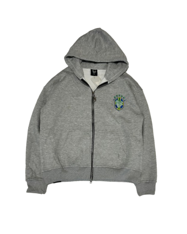 SCREWLOOSE Brazil Zip-Up Hoodie - Grey