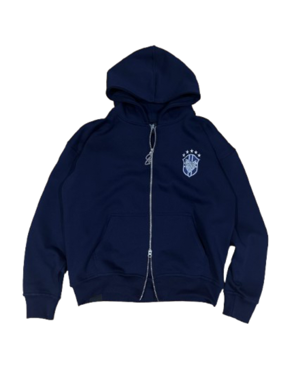SCREWLOOSE Brazil Zip-Up Hoodie - Navy