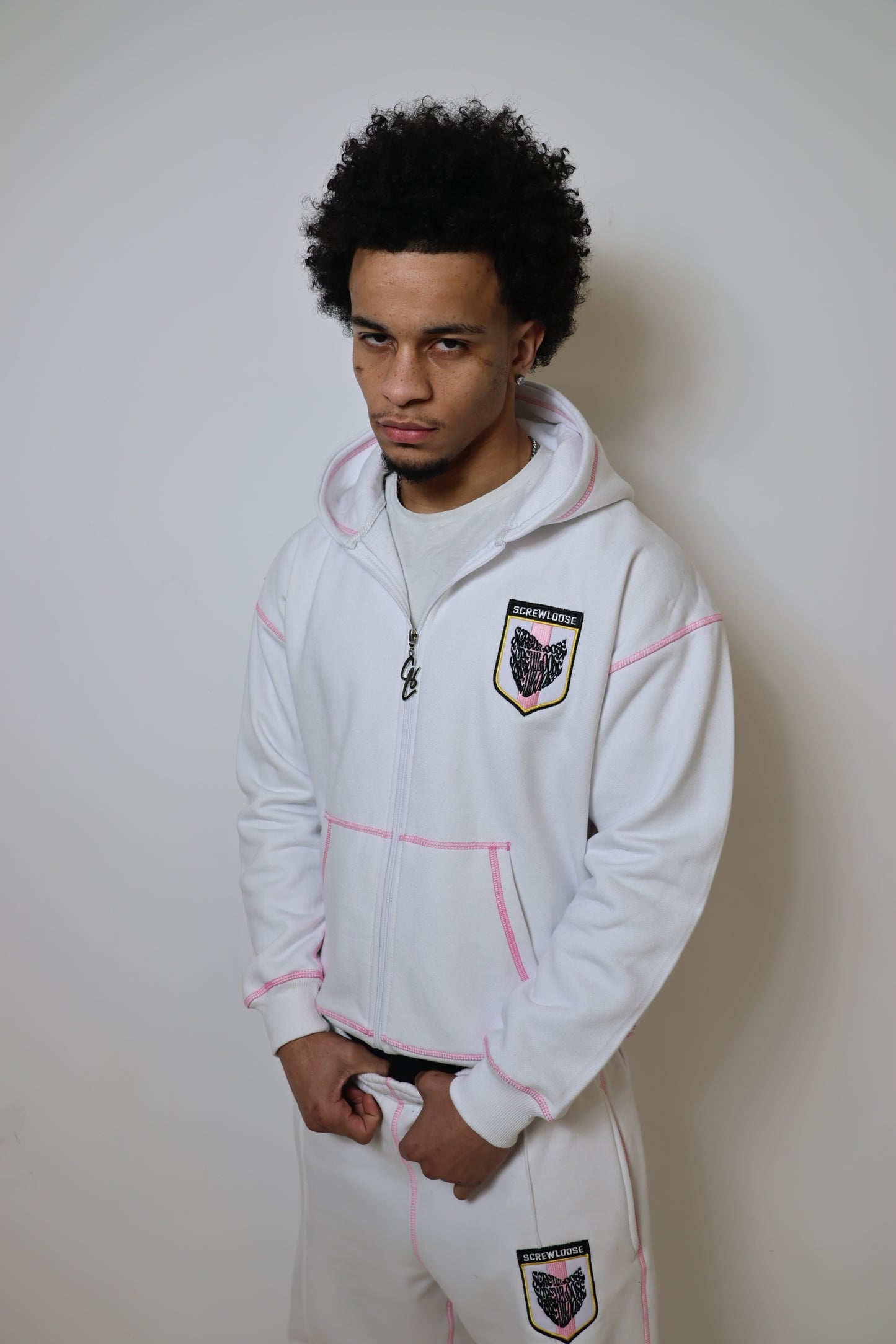SCREWLOOSE OG JAPAN REVERSE STITCH JOGGERS - TOKYO WHITE