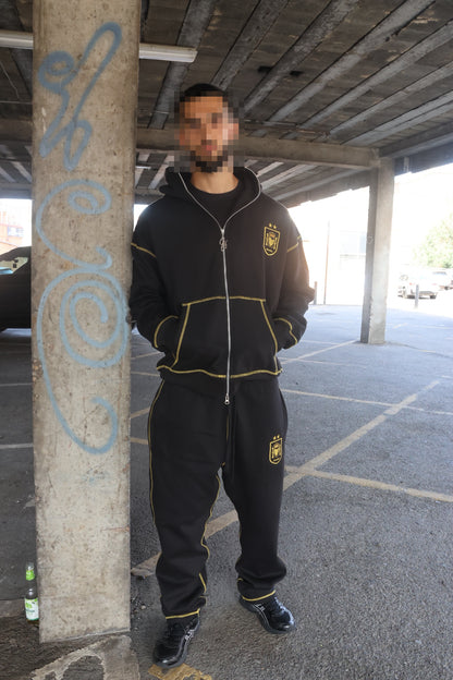 SCREWLOOSE SPAIN REVERSE STITCH JOGGERS - BLACK/YELLOW