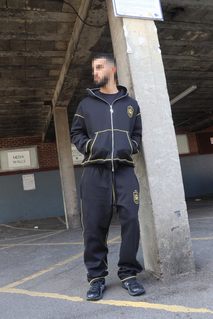 SCREWLOOSE SPAIN REVERSE STITCH JOGGERS - BLACK/YELLOW