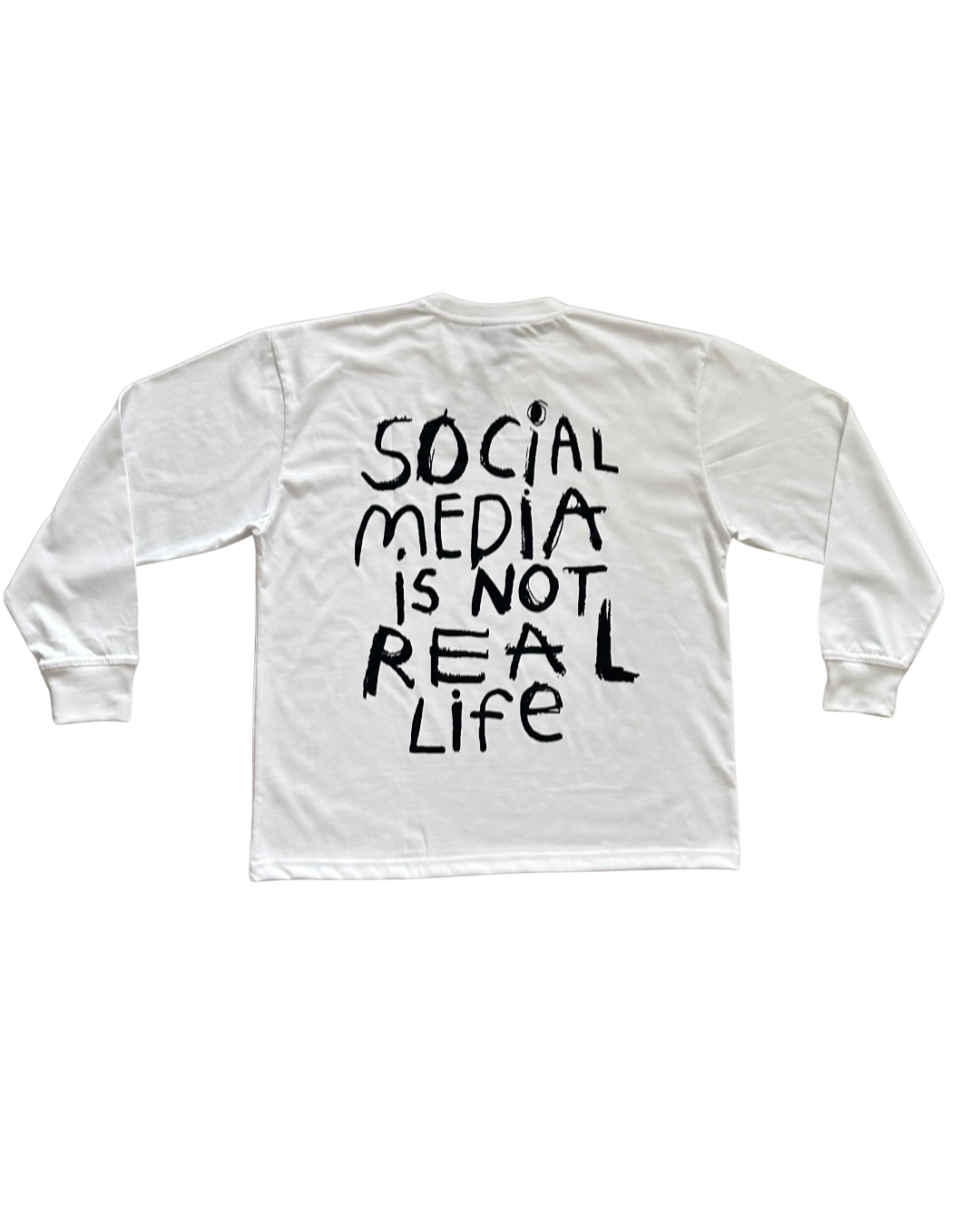 SCREWLOOSE OG LONGSLEEVE SOCIAL MEDIA T-SHIRT - WHITE