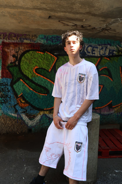 SCREWLOOSE Japan Football Jersey - White/Pink
