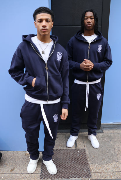 SCREWLOOSE Brazil Zip-Up Hoodie - Navy