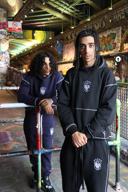 SCREWLOOSE OG BRAZIL REVERSE STITCH PULLOVER HOODIE - BLACK
