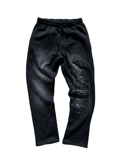 SCREWLOOSE OG ACID WASH JOGGERS - MIDNIGHT BLACK