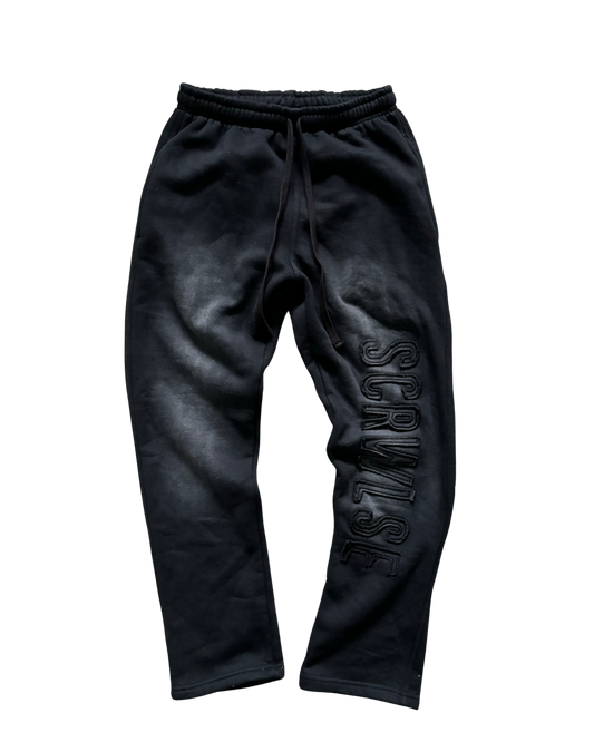 SCREWLOOSE OG ACID WASH JOGGERS - MIDNIGHT BLACK
