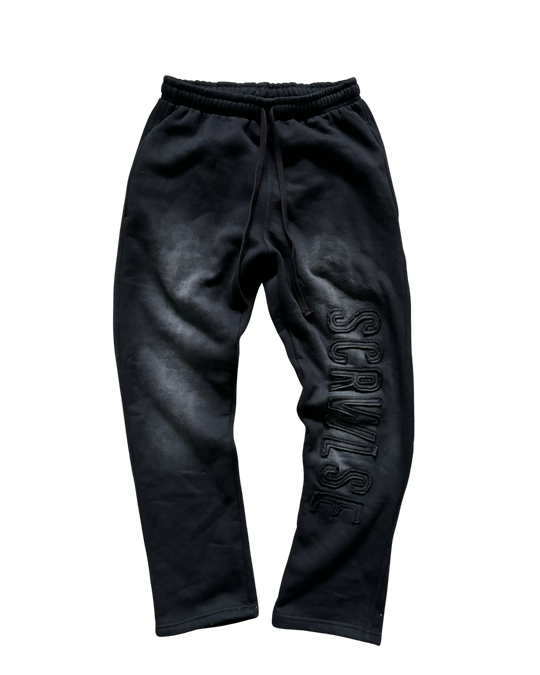 SCREWLOOSE OG ACID WASH JOGGERS - MIDNIGHT BLACK