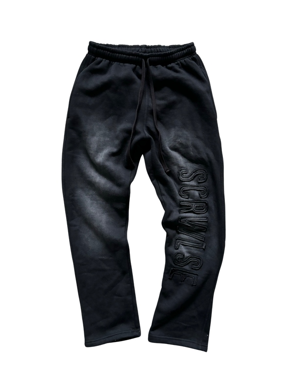SCREWLOOSE OG ACID WASH JOGGERS - MIDNIGHT BLACK