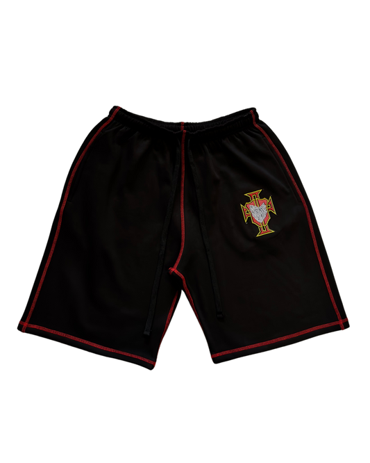 SCREWLOOSE PORTUGAL SUMMER SHORTS - BLACK
