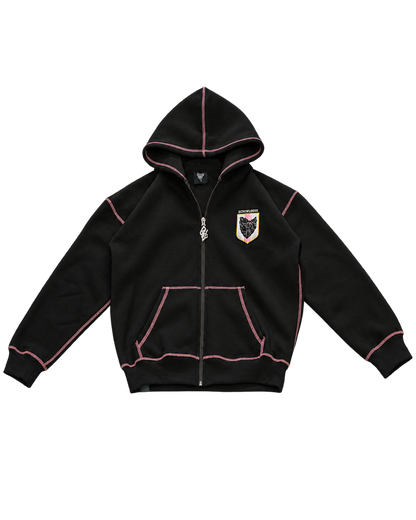 SCREWLOOSE Japan Zip-Up Hoodie - Shibuya Black