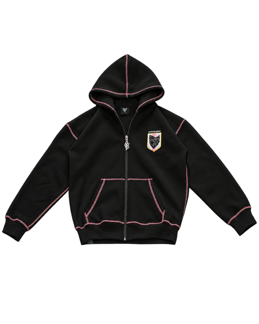 SCREWLOOSE Japan Zip-Up Hoodie - Shibuya Black