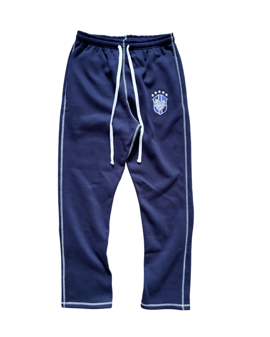 SCREWLOOSE OG BRAZIL REVERSE STITCH JOGGERS - NAVY