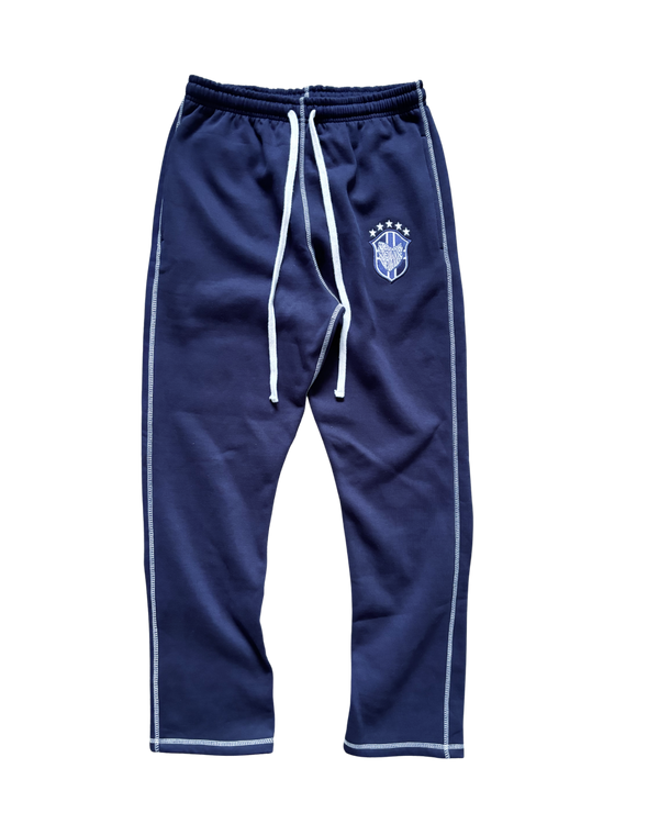 SCREWLOOSE OG BRAZIL REVERSE STITCH JOGGERS - NAVY