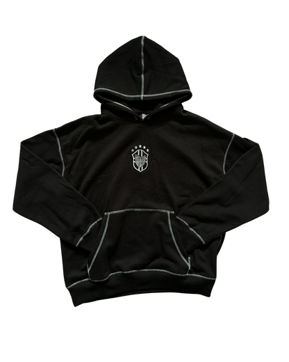 SCREWLOOSE OG BRAZIL REVERSE STITCH PULLOVER HOODIE - BLACK