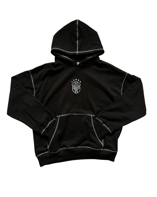 SCREWLOOSE OG BRAZIL REVERSE STITCH PULLOVER HOODIE - BLACK
