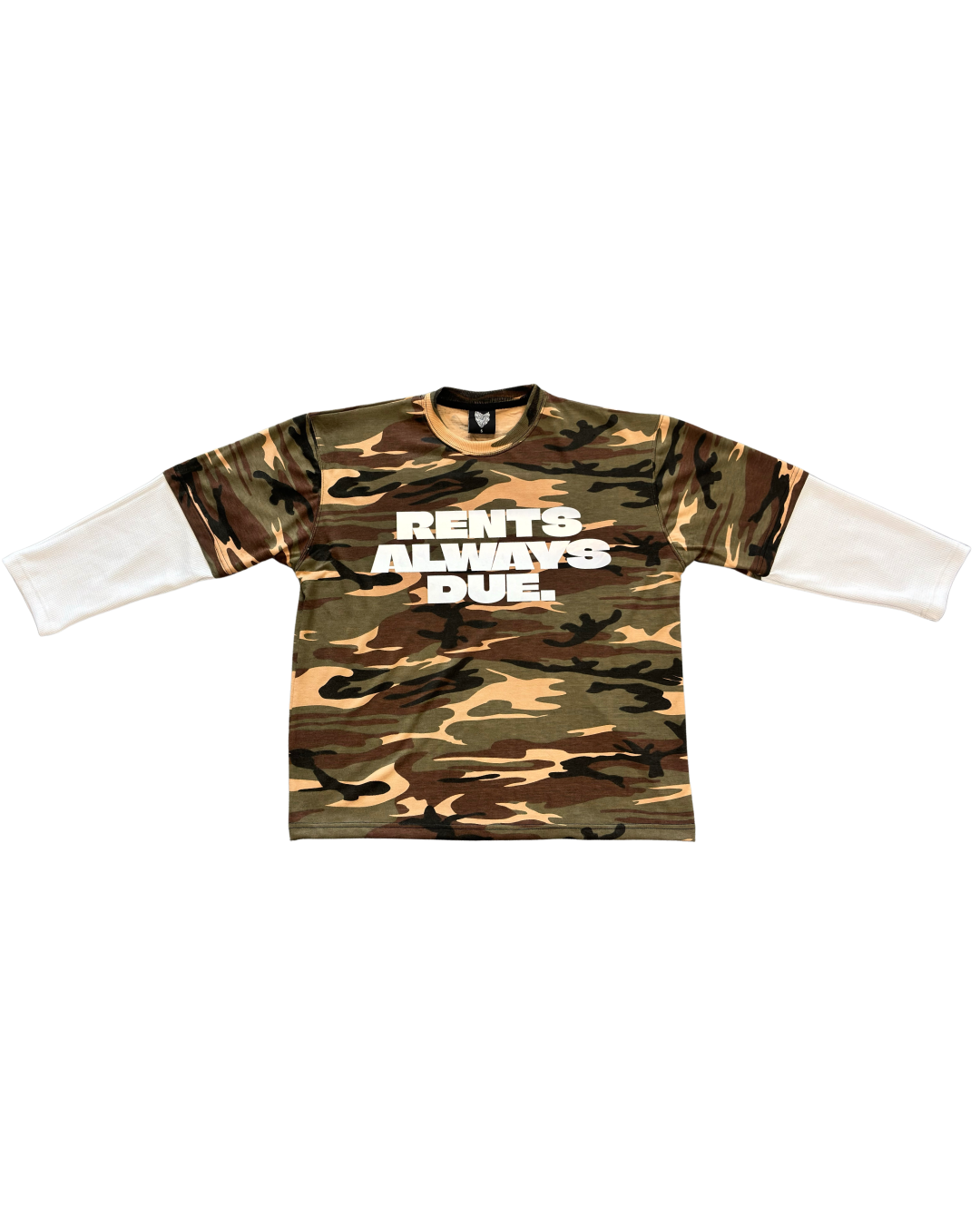 SCREWLOOSE RENTS ALWAYS DUE REFLECTIVE LONGSLEEVE - CAMO/WHITE