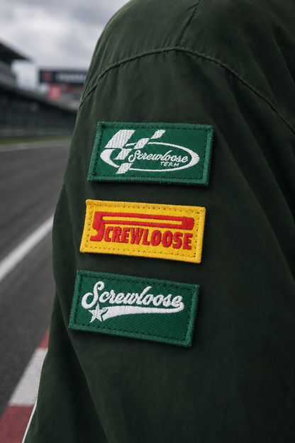 SCREWLOOSE SHELL TRACK TOP - OLIVE GREEN/KHAKI