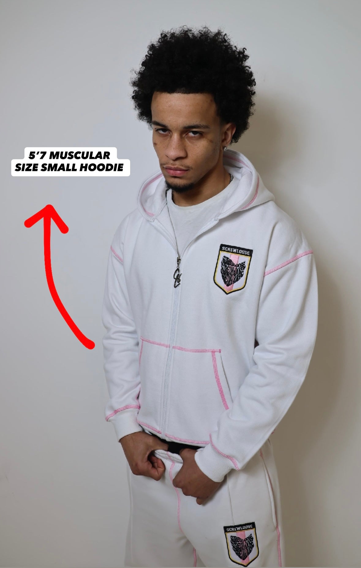 SCREWLOOSE OG JAPAN ZIP-UP HOODIE - TOKYO WHITE