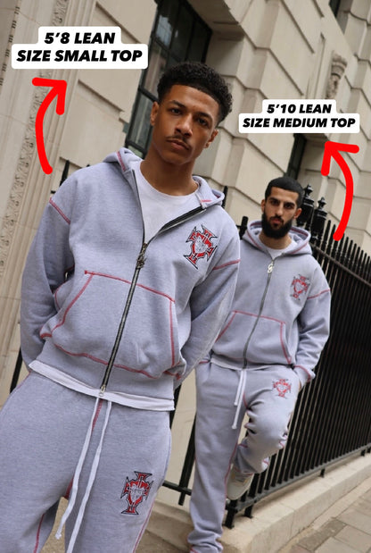 SCREWLOOSE Portugal Zip-Up Hoodie - Grey