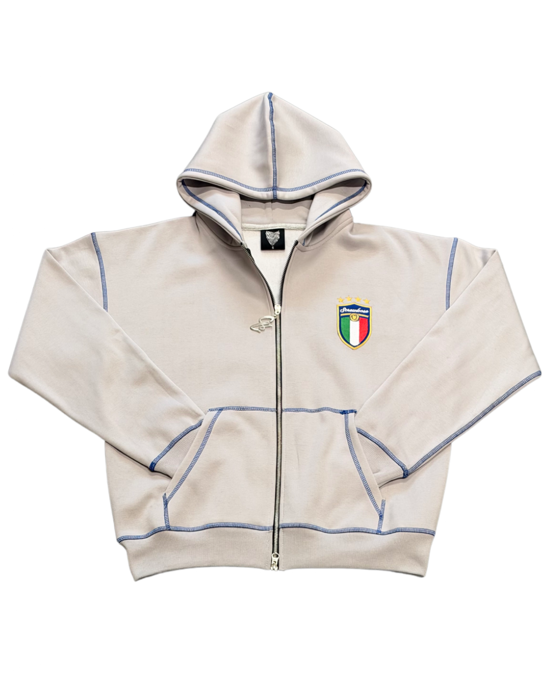 SCREWLOOSE Italy Zip-Up Hoodie - Sicily Grey