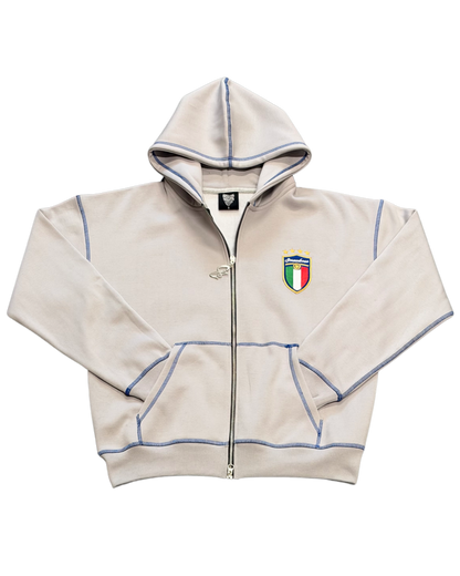 SCREWLOOSE Italy Zip-Up Hoodie - Sicily Grey