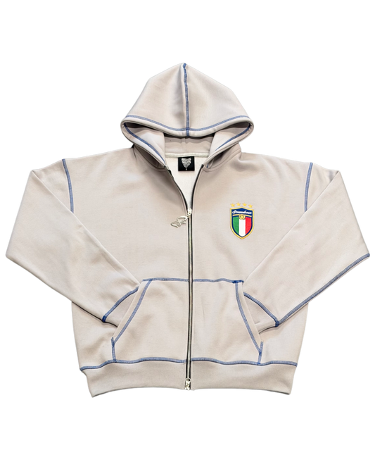 SCREWLOOSE Italy Zip-Up Hoodie - Sicily Grey