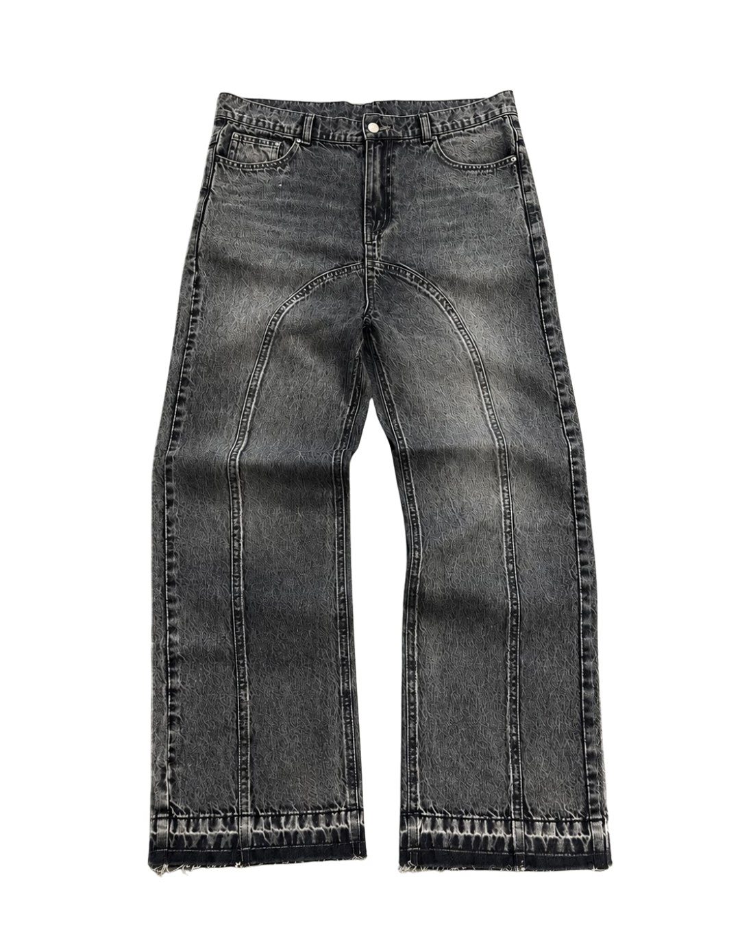 SCREWLOOSE OG WASHED DENIM JEANS - DARK GREY