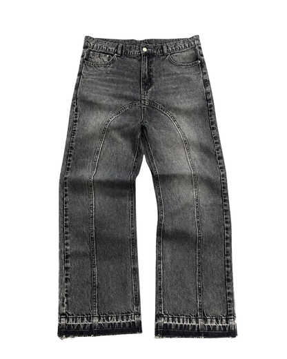 SCREWLOOSE OG WASHED DENIM JEANS - DARK GREY