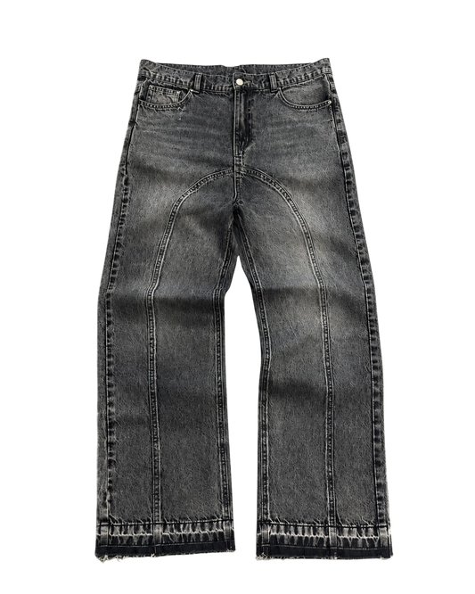 SCREWLOOSE OG WASHED DENIM JEANS - DARK GREY
