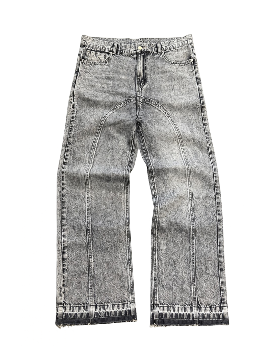 SCREWLOOSE OG WASHED DENIM JEANS - LIGHT GREY