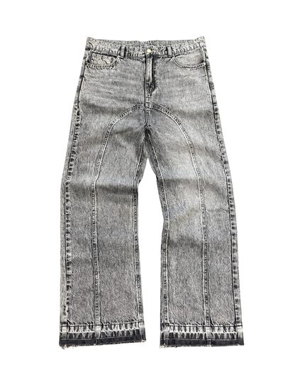 SCREWLOOSE OG WASHED DENIM JEANS - LIGHT GREY