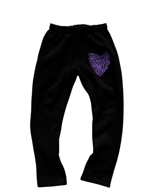SCREWLOOSE APPLIQUÉ  EMBROIDERY JOGGER - DARK KNIGHT