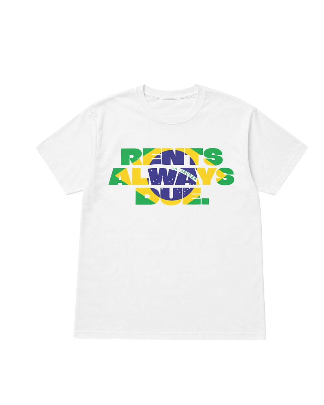 SCREWLOOSE OG RENTS ALWAYS DUE TEE - BRAZIL WHITE
