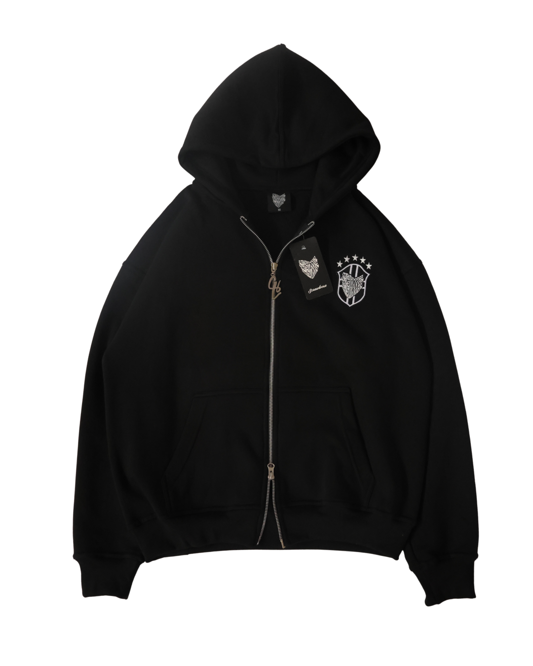 SCREWLOOSE Brazil Zip-Up Hoodie - Black