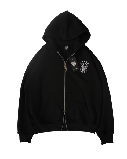 SCREWLOOSE Brazil Zip-Up Hoodie - Black