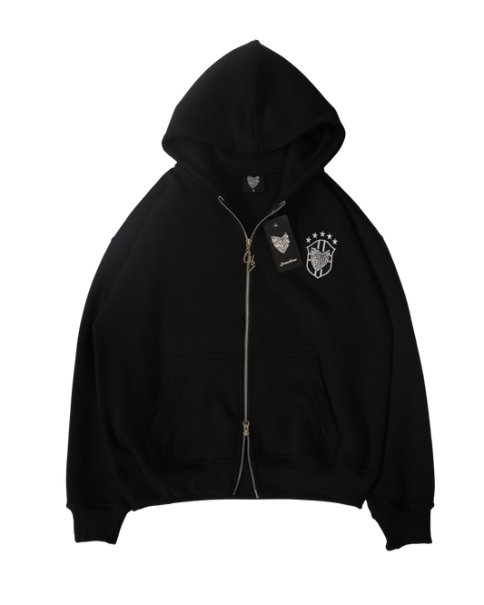 SCREWLOOSE Brazil Zip-Up Hoodie - Black