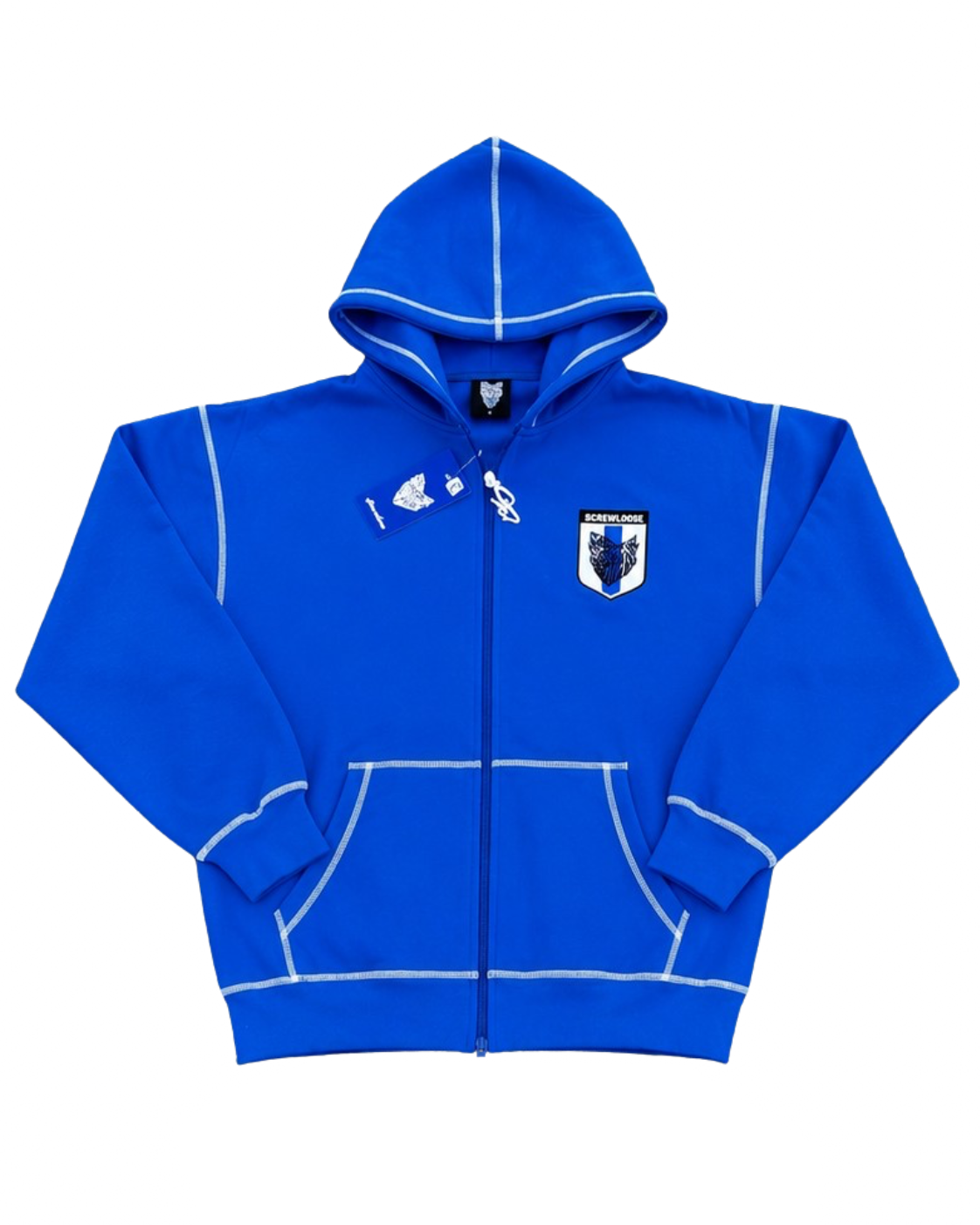 SCREWLOOSE OG JAPAN ZIP-UP HOODIE - YOKOHAMA BLUE