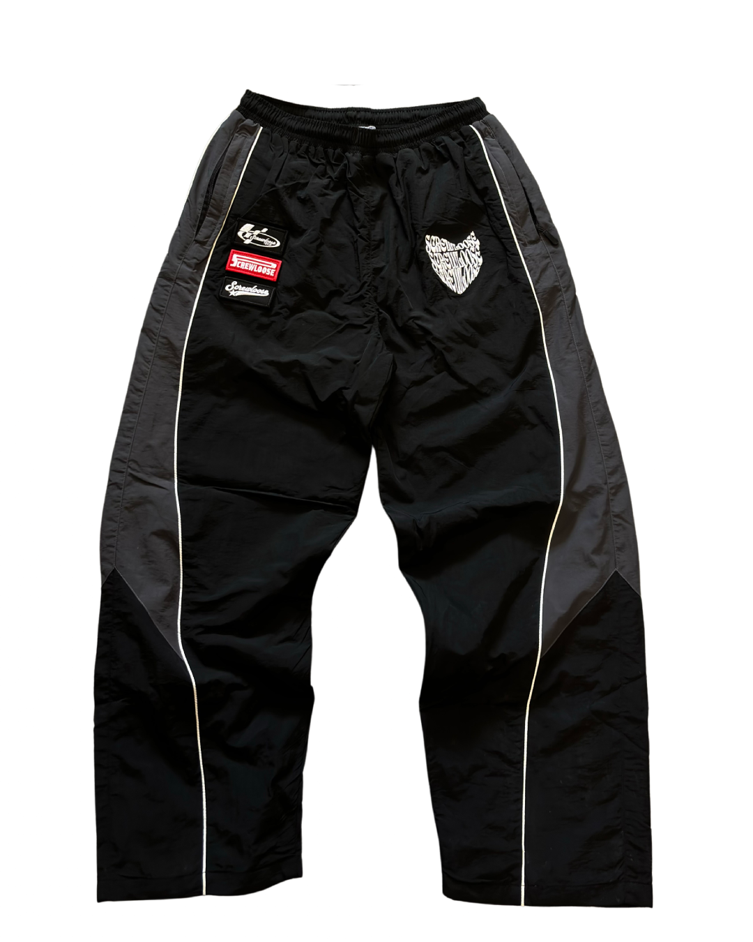 SCREWLOOSE F1 TRACK PANTS - BLACK/ANTHRACITE