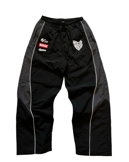 SCREWLOOSE F1 TRACK PANTS - BLACK/ANTHRACITE