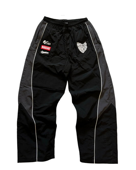 SCREWLOOSE F1 TRACK PANTS - BLACK/ANTHRACITE