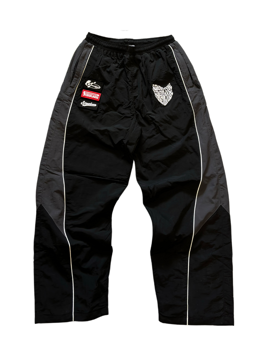 SCREWLOOSE F1 TRACK PANTS - BLACK/ANTHRACITE