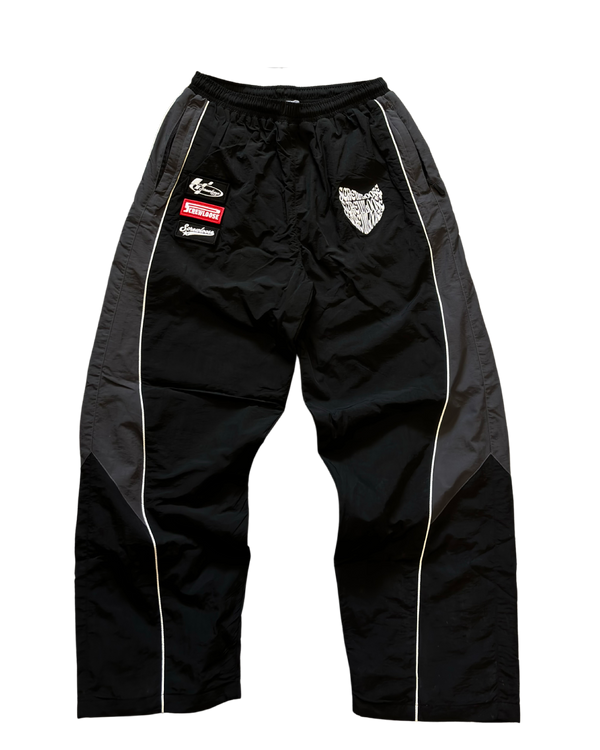 SCREWLOOSE F1 TRACK PANTS - BLACK/ANTHRACITE