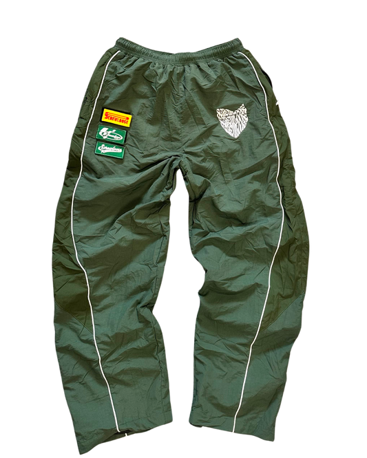 SCREWLOOSE TRACK PANTS - OLIVE GREEN/KHAKI