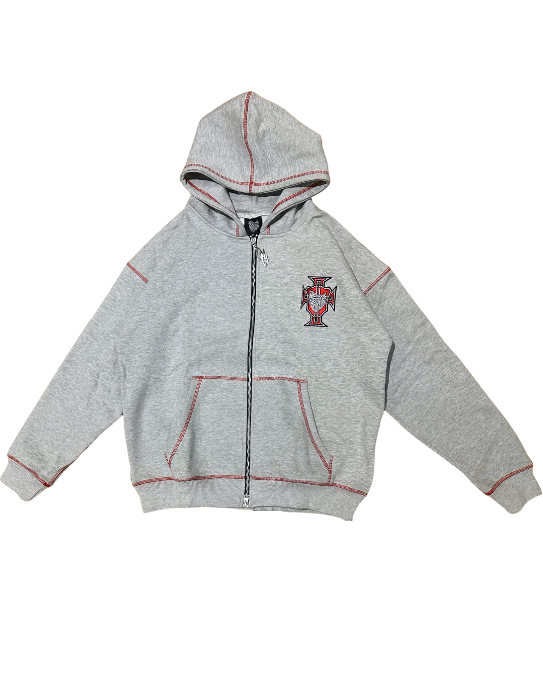 SCREWLOOSE OG PORTUGAL ZIP-UP HOODIE - GREY