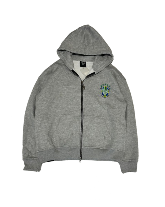 SCREWLOOSE Brazil Zip-Up Hoodie - Grey